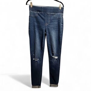 Old Navy Dark Blue Distressed Rockstar Jeggings